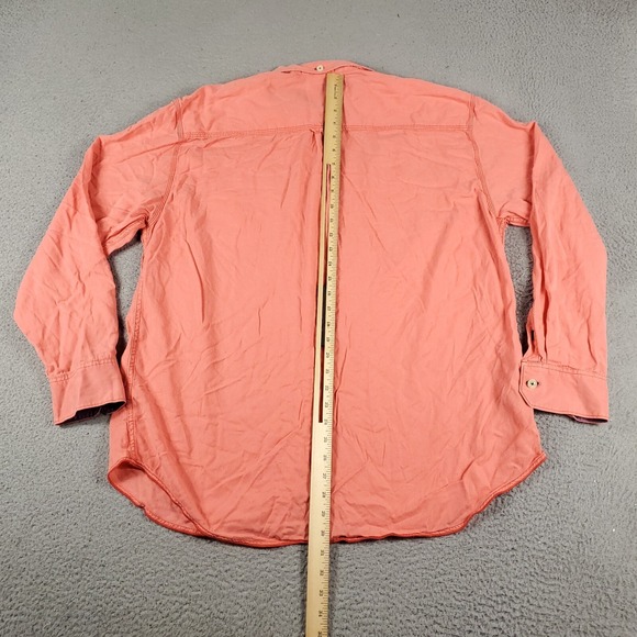 Tommy Bahama Shirt Mens Large Orange Casual Button Up Long Sleeve - Picture 3 of 6